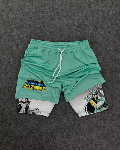 Genesis Evangelion: Men's Cosplay Shorts Double-layer Two-in-one Shorts Quick-drying Fake Y2k