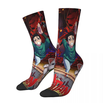 Dandadan: Skateboard Color Socks Casual Okarun Momo Takakura Ken Graphic