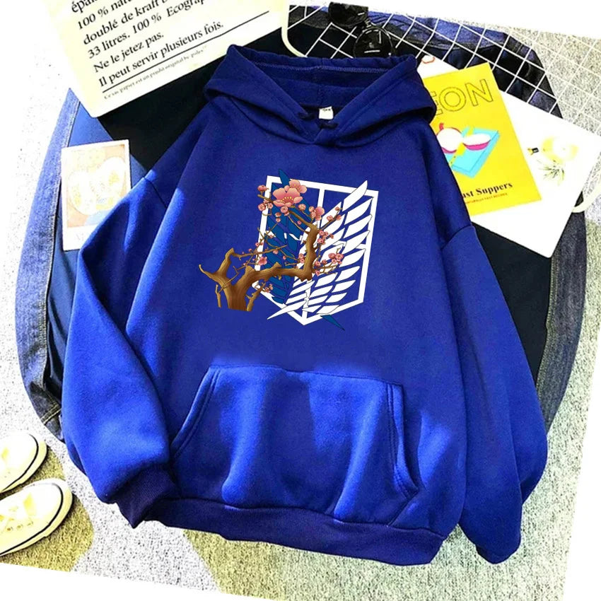 Attack On Titan: Hoodie Levi Graphic Hooded Clothes Autumn Warm Sweatshirt Harajuku Streetwear Tops