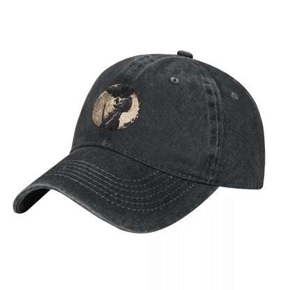 Afro Samurai:  Sword & Moon Print denim Hat Lightweight Cap Female Baseball Cap For Men