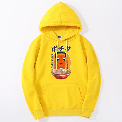 Chainsaw Man: Hoodies Teacup Pochita Graphic Print Fashion Streetwear Tops Harajuku Casual Sportswear Men Women Pullovers