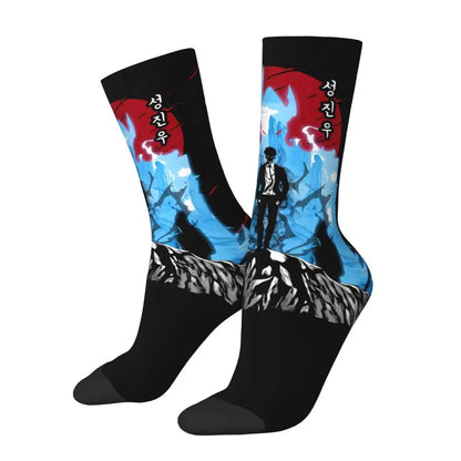 Solo Leveling: Sung jinwoo Shadow Monarch Socks,Leisure Beautiful printing Suitable for all seasons Dressing Gifts