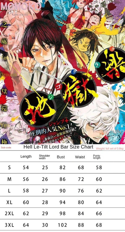 Hell's Paradise: Gakushu Maru Sasame Exiled Convicts Casual Cosplay Dress Black Ink Tattoo adulto mujer