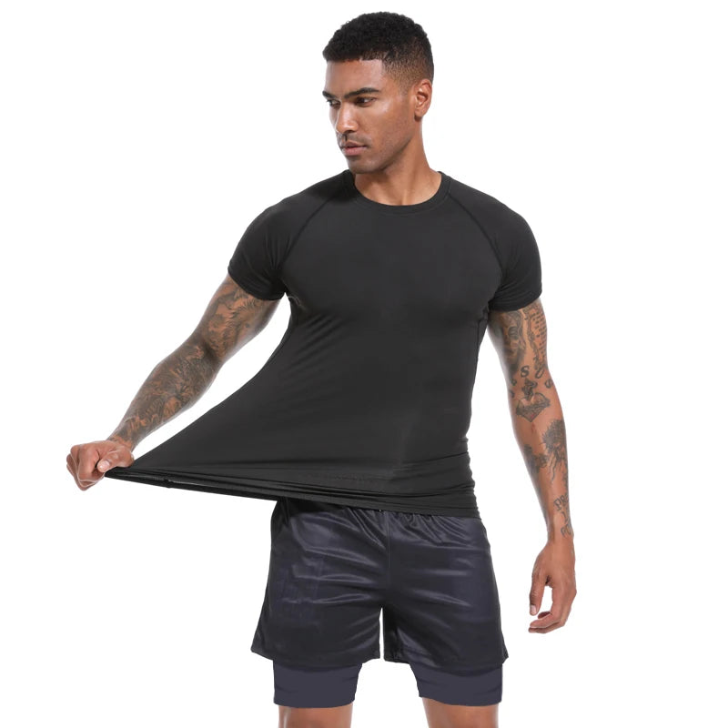 Baki: Men's Tshirt Fitness Sport Running Tight Gym i TShirts Athletic Quick Dry Summer Tops Tee