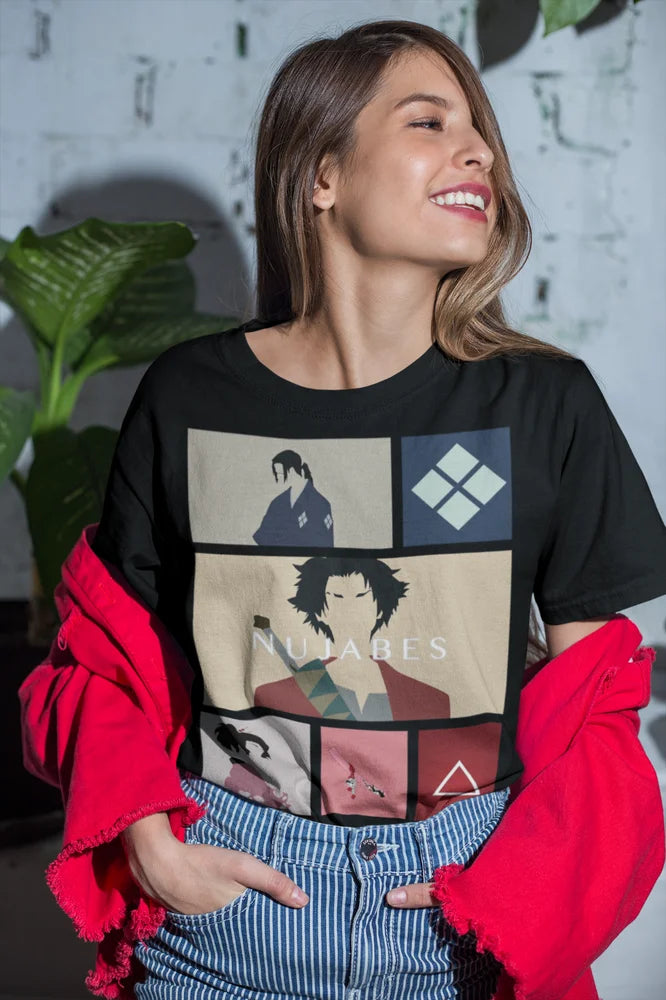 Samurai Champloo: Shirt Sword Graveyard Anime T-Shirt Walk Mugen Jin Fuu Kasumi