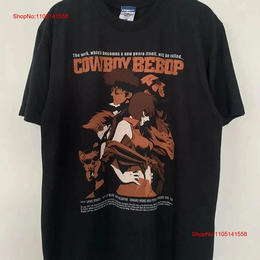Cowboy Bebop: Japanese Anime 20th Anniversary short sleeve black shirt vintage Washed designer clothes Breathable fashion Unisex
