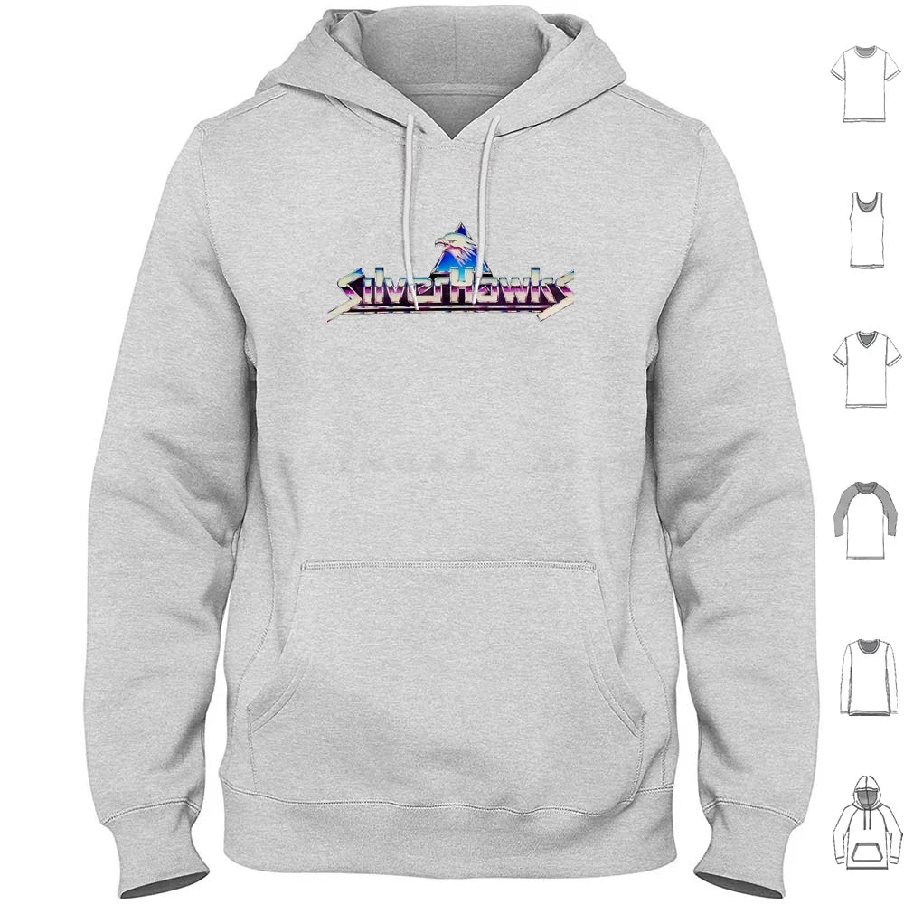 Silverhawks: Logo Hoodies Long Sleeve Thundercats 80s Retro He Man Cartoon Thundercat Vintage Cartoons Silverhawks