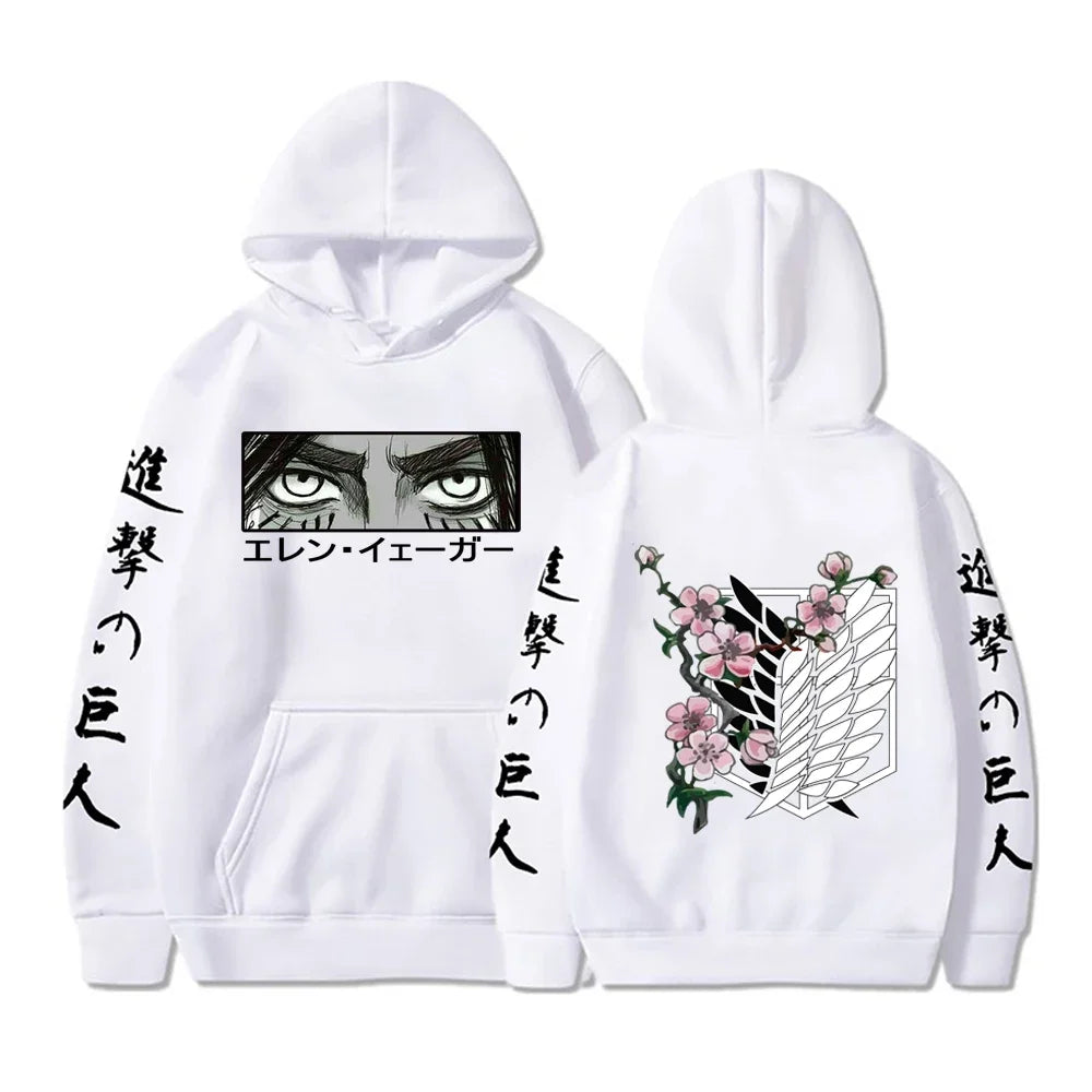 Attack on Titan: Eren Yeager Eyes Printed Hoodie Sweatshirt Men's and Women's Hoodie Men's Tops Sports Hoodie Y2K Hoodie