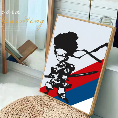 The Boondocks: Huey Freeman  Classic Anime Poster Fancy Wall Sticker for Living Room Bar Decoration Decor Art Wall Stickers