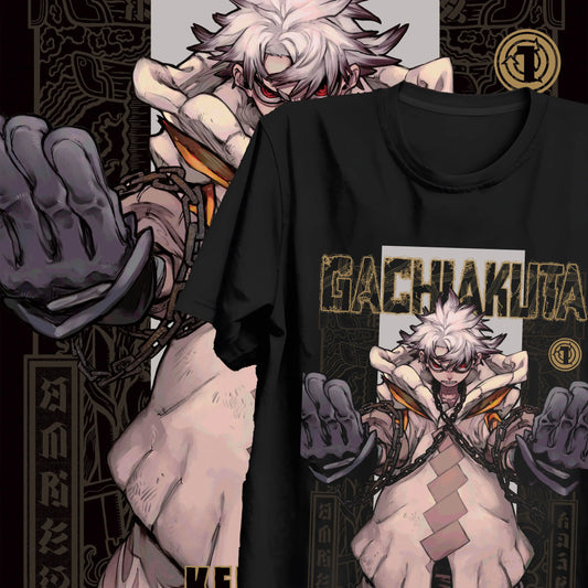 Gachiakuta: Loose Oversized Y2k Short Sleeve Anime T-Shirt Male Clothing Casual Heavy Cotton Top Tee