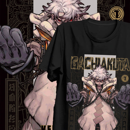 Gachiakuta: Loose Oversized Y2k Short Sleeve Anime T-Shirt Male Clothing Casual Heavy Cotton Top Tee
