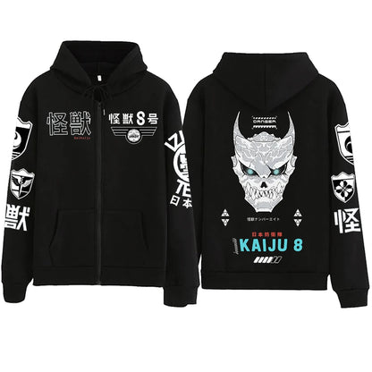 Kaiju No 8: Zipper Hoodie Harajuku Hip Hop Pullover Tops Sweatshirt