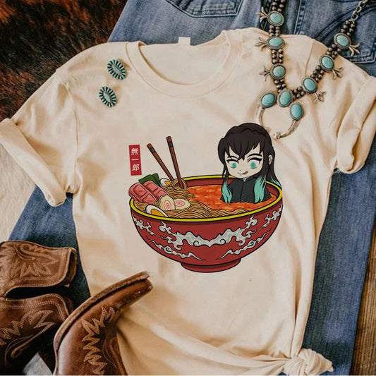 Demon Slayer: Muichiro Tokito t shirt manga summer anime tshirt girl comic anime clothing