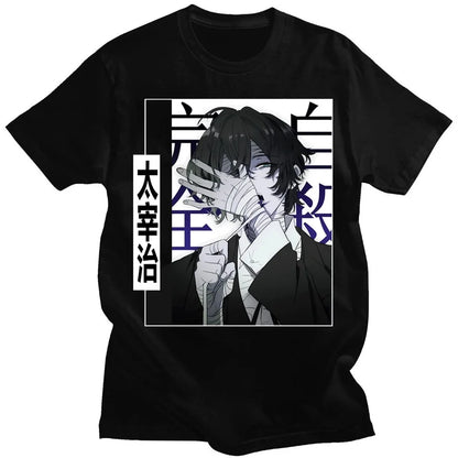 Bungo Stray Dogs: Short Sleeve Anime  Men T Shirt Punk High Street T-shirt Tops