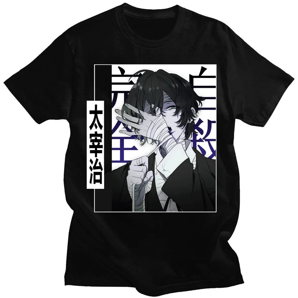 Bungo Stray Dogs: Short Sleeve Anime  Men T Shirt Punk High Street T-shirt Tops