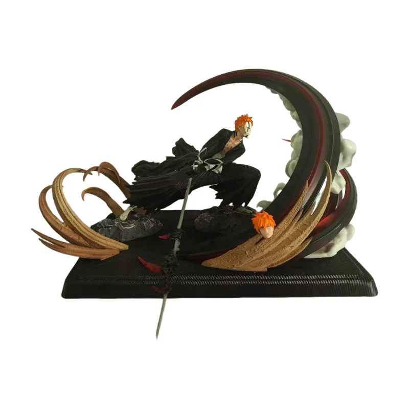 Bleach: 24.5cm  Kurosaki Ichigo Slashing Large Anime Figure Model Gk Statue Boys Collection Desktop Decoration Ornament Toys Gifts