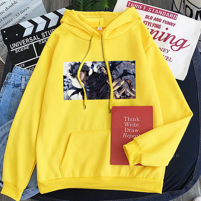 Solo Leveling: Hoodies Oversized Streetwear Long Sleeves Korean Style Popular Classic Simple