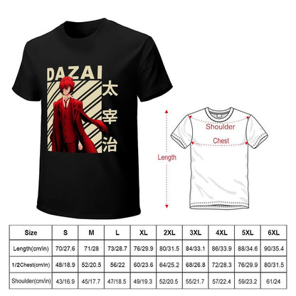 Bungo Stray Dogs: Dazai Osamu Vintage Art T-Shirt anime blacks heavy weight