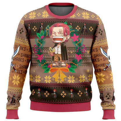 One Piece: Luffy Christmas One Piece Ugly Christmas Sweatshirt Cartoon Japan Anime Men Women Pullover Kawaii Tops Couple Hoodie