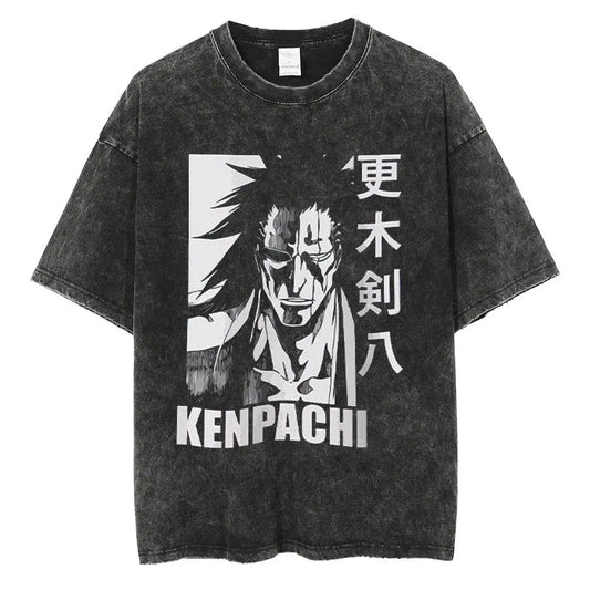 Bleach:Hot BANDAI  Short Sleeve Realm · World Kurosaki Ichigo Gengmu Sword Eight Reaper Anime Printed Peripheral T-shirt T-shirt
