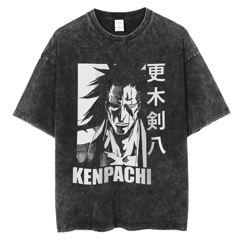 Bleach:Hot BANDAI  Short Sleeve Realm · World Kurosaki Ichigo Gengmu Sword Eight Reaper Anime Printed Peripheral T-shirt T-shirt