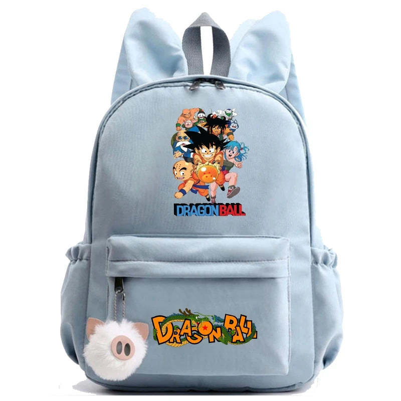 Dragon Ball: Backpack for Rucksack Rabbit Ears Casual School Bag Lunch Bag Birthday Gift Women Mochilas