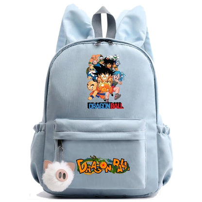 Dragon Ball: Backpack for Rucksack Rabbit Ears Casual School Bag Lunch Bag Birthday Gift Women Mochilas
