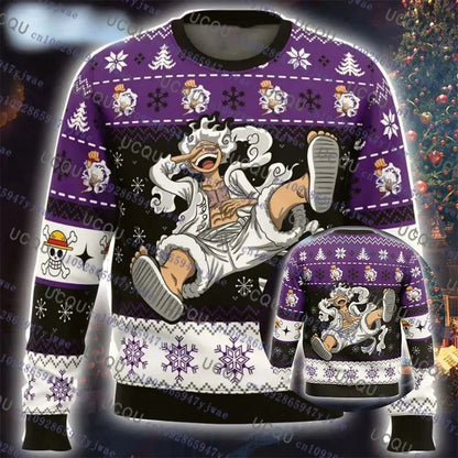 One Piece: Autumn Winter Round Collar Hoodies for Men Women Cosplay 3D Sweatshirts ONE PIECE Luffy Anime Fashion Bandai Cosplay Clothing