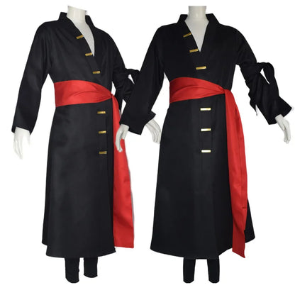 One Piece: Fantasia Wano Country Roronoa Of Zoro Cosplay Kimono Anime Pirate Disfraz Costume Men Male Halloween Carnival Party Clothes