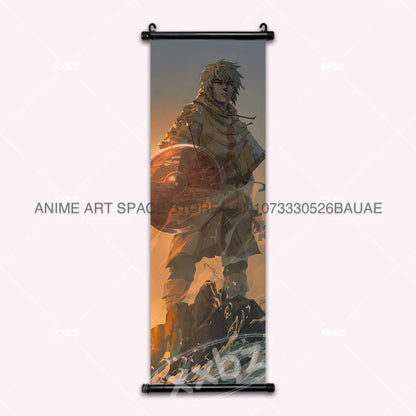 Vinland Saga: Hanging Painting Thorfinn Karlsefni Anime Decorative Poster Leif Ericson Room Decor Scroll Picture Cartoon Wall Art