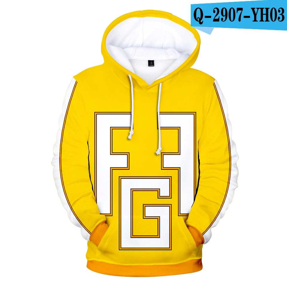 My Hero Academia: Midoriya Izuku All Might Cosplay Costume School Uniform Boku No Hero Academia 3D Print Mens Hoodies Sweatshirts