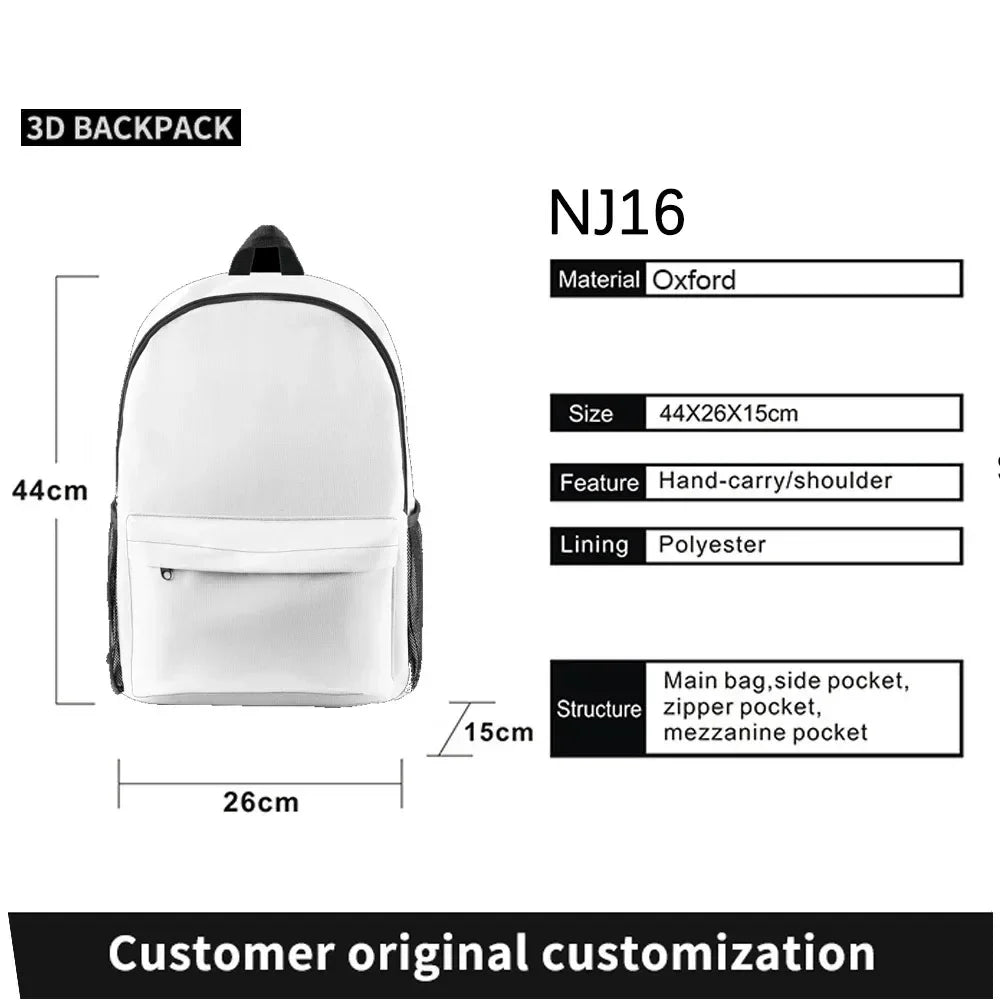 Hajime No Ippo: Kamogawa Boxing Gym KBG Backpack Logo Backpack Fashion Shopping Bag Vintage Bags Personalized School Backpack