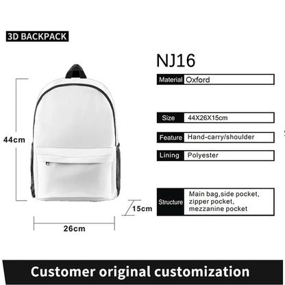 Hajime No Ippo: Kamogawa Boxing Gym KBG Backpack Logo Backpack Fashion Shopping Bag Vintage Bags Personalized School Backpack