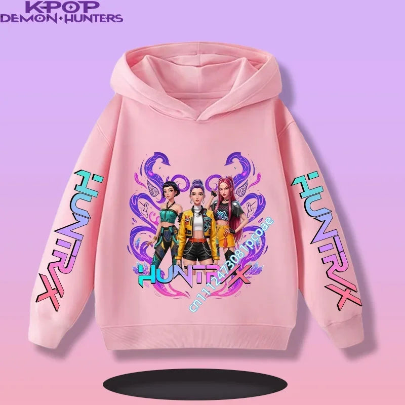 KPop Demon Hunters: Saja Boys Hoodie Boys Girls Long Sleeve Casual Sweatshirt Harajuku Pullover Fans Gift Kids Clothes