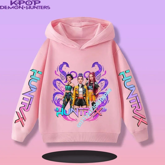 KPop Demon Hunters: Saja Boys Hoodie Boys Girls Long Sleeve Casual Sweatshirt Harajuku Pullover Fans Gift Kids Clothes
