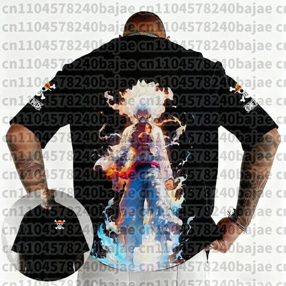 2026 One Piece Japanese Anime Printed Men's T-Shirt Roronoa Zoro Harajuku Short Sleeve Luffy T-shirt Clothing Y2k Top Tee Unisex