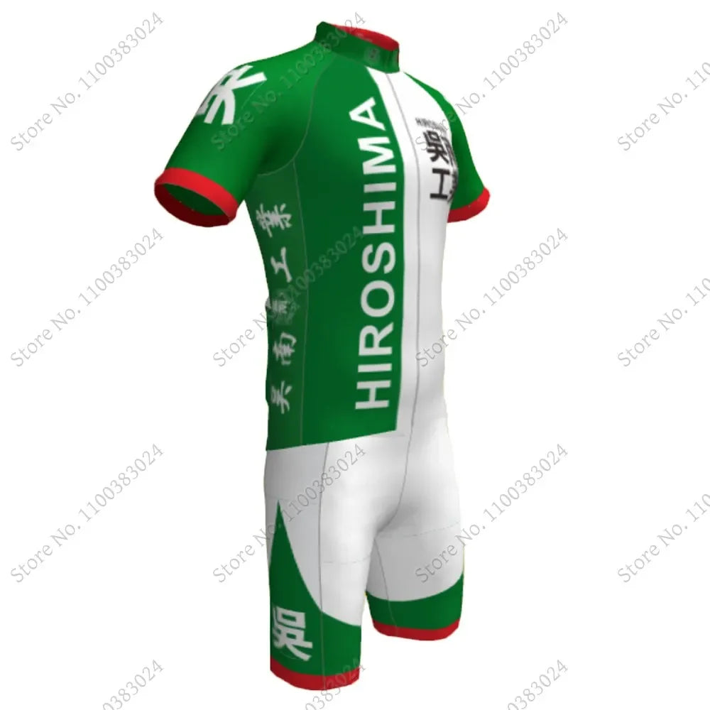 Yowamushi Pedal: Hiroshima Kureminami Tech Cycling Jersey Set Cartoon Anime Cycling Clothing Road Bike Shirt Suit Maillot