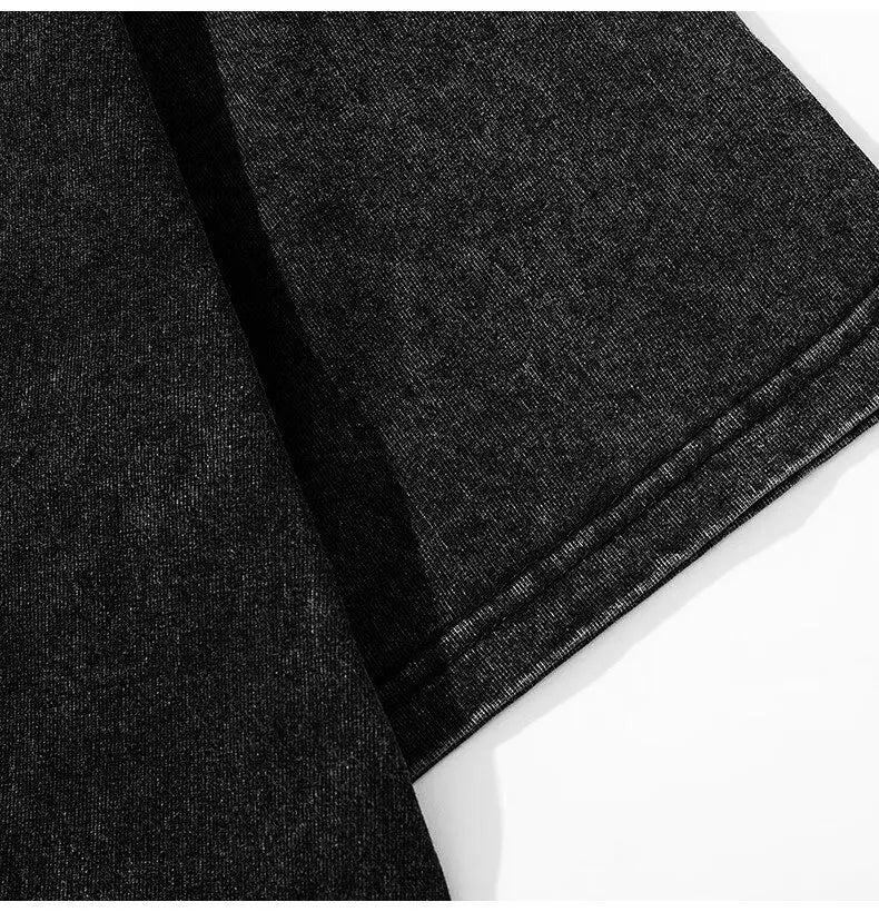 Bocchi The Rock: Manga Ryo Top Print Vintage T-Shirt Casual Basis O-Collar Black Shirt Short Sleeve Washed T-Shirt