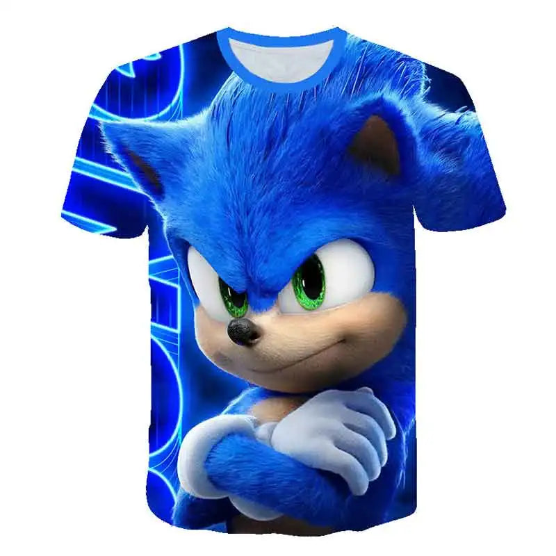 Sonic The Hedgehog: Boys Sonic T-Shirt Kids TShirts Baby Boys Casual Short Sleeves Print T-shirt For Boy Summer Children Tee Shirts Tops