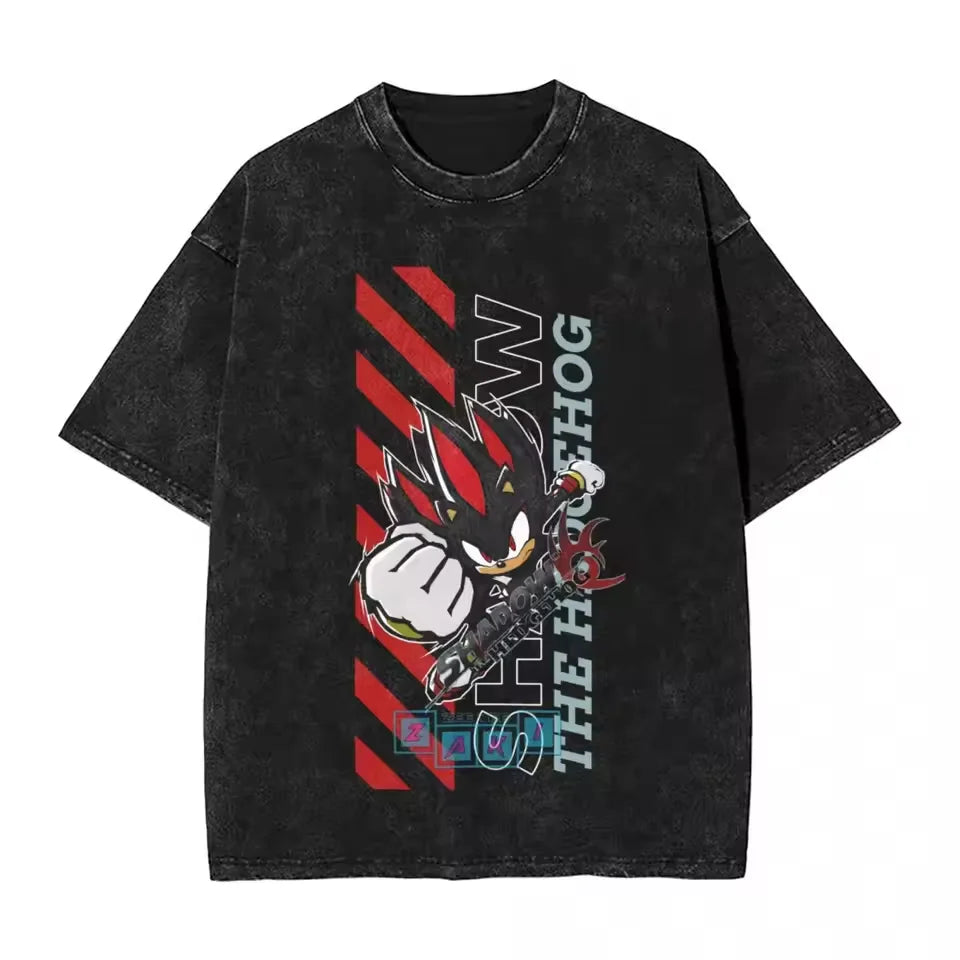 Sonic the Hedgehog: Shadow Cotton High Quality t shirt designer men t-shirts y2k streetwear manga unisex clothes