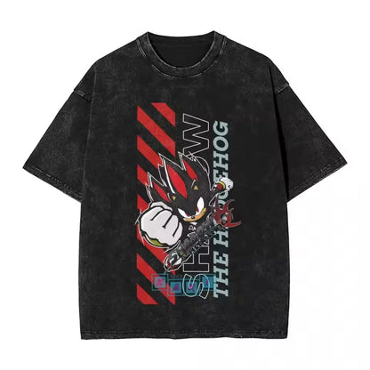 Sonic the Hedgehog: Shadow Cotton High Quality t shirt designer men t-shirts y2k streetwear manga unisex clothes