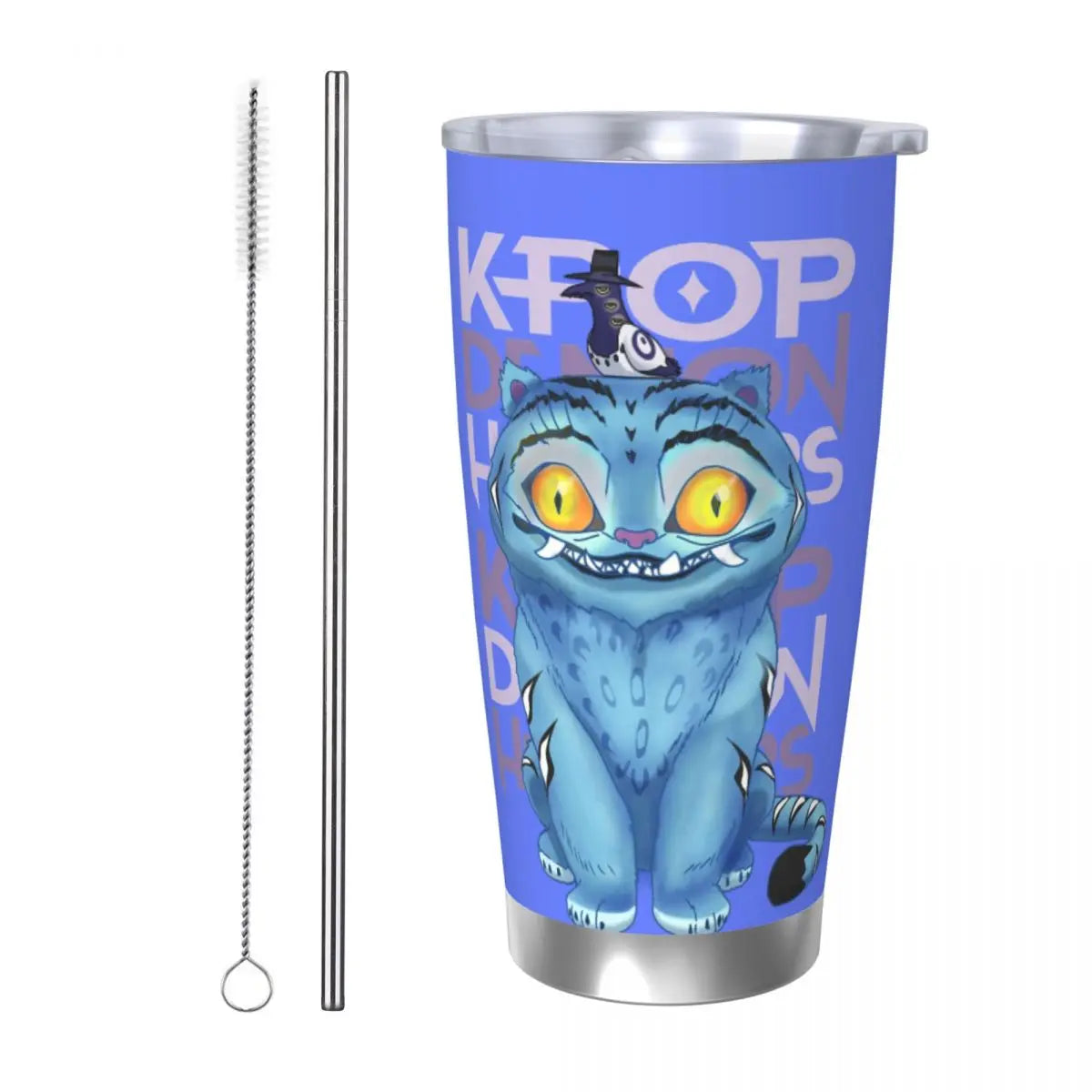 KPop Demon Hunters - Derpy  Insulated Tumbler with Lid Vacuum Thermal Mug Outdoor Travel Car Bottle Cup, 20oz