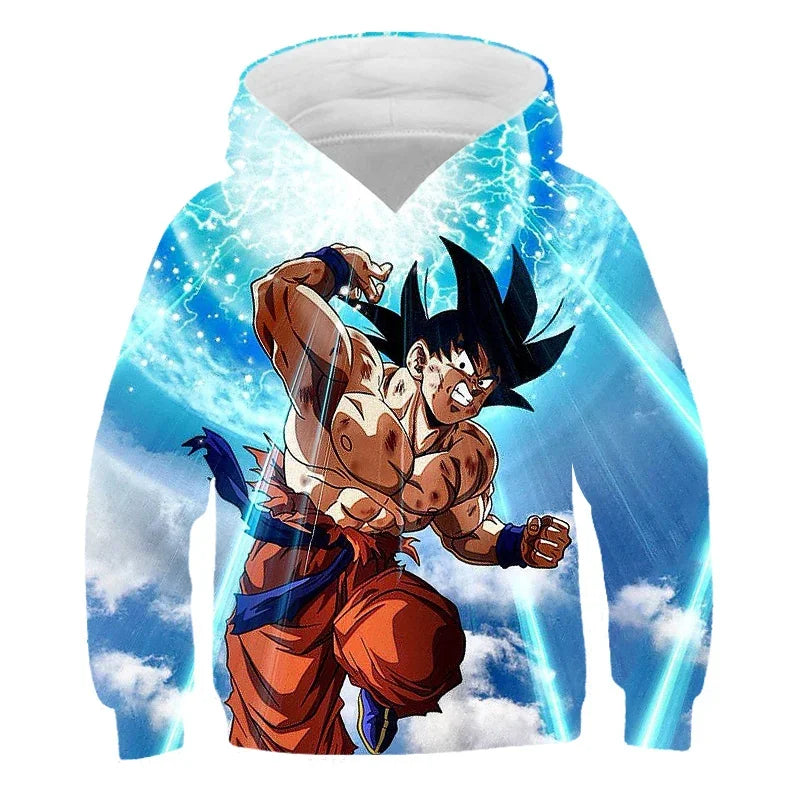 Dragon Ball Z: (KIDS) Hoodie Boys and Girls 3D Printing Sweatshirt Fashion Loose Long Sleeve Spring Autumn Goku Veget Pullover