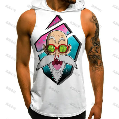 Dragon Ball Z: Bodybuilding Man Fashion Sleeveless Vests Super Saiyan Goku Men's Clothes Tops