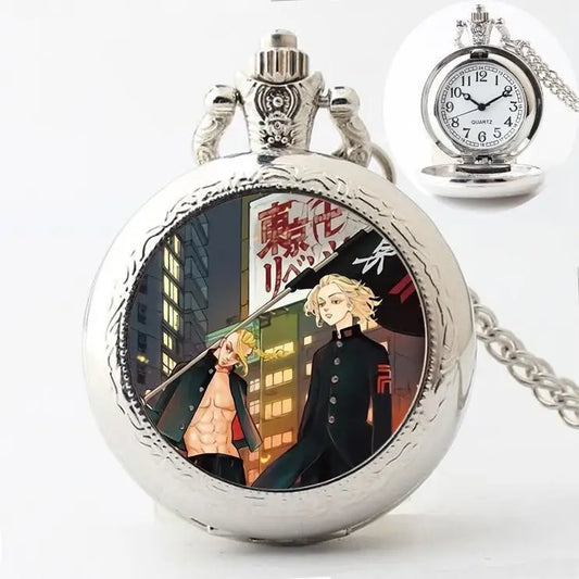 Tokyo Revengers: Manjiro Sano Ryuguji Ken Movie Peripherals Cartoon Pocket Watch Personality Vintage Hanging Chain Holiday Gifts
