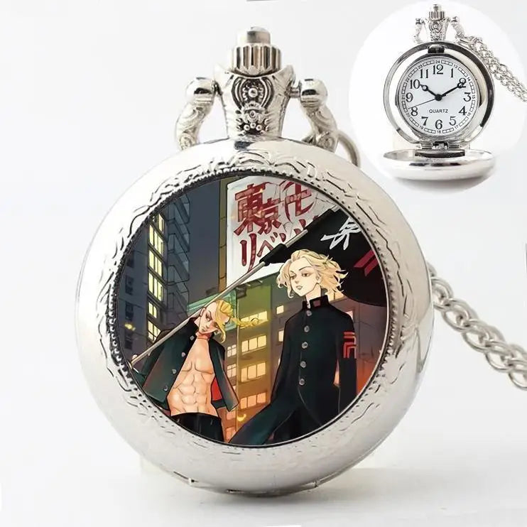 Tokyo Revengers: Manjiro Sano Ryuguji Ken Movie Peripherals Cartoon Pocket Watch Personality Vintage Hanging Chain Holiday Gifts