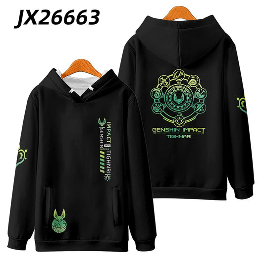 Genshin Impact: Tighnari Funny Hoodie Hip Hop Graphic Sweatshirts Poleron Hombre Unisex Streetwear Harajuku Tracksuit