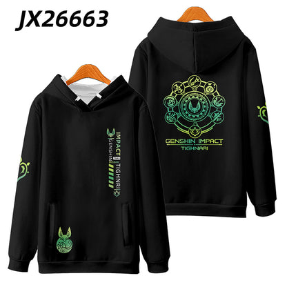 Genshin Impact: Tighnari Funny Hoodie Hip Hop Graphic Sweatshirts Poleron Hombre Unisex Streetwear Harajuku Tracksuit