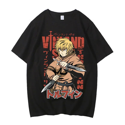 Vinland Saga: Manga Graphic T-shirt Thorfinn  T Shirt Men Women Clothing High Quality Summer 100% Cotton Short Sleeve Tees