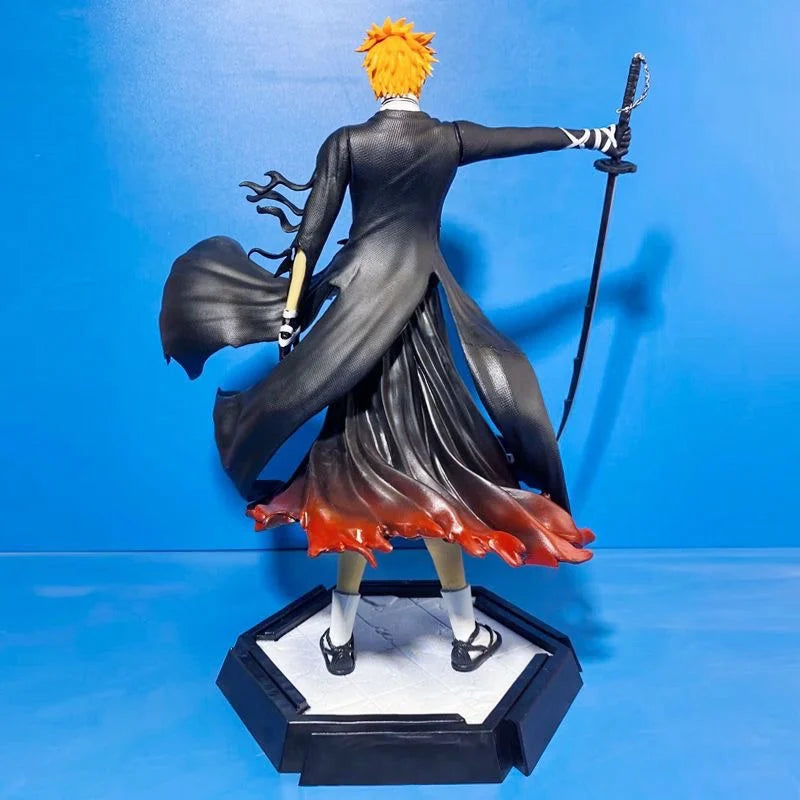 Bleach 35cm Ichigo Kurosaki Ichigo Figure Gk Action Figurine Pvc Statue Model